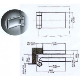 BISAGRA GLISS P/CRISTAL US26D