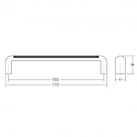 ASA LINES 0459-160/170 ZAMAK ORO CEPILLADO