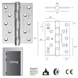 BISAGRA SEGURIDAD JNF 125X80X3 4 RODAMIENTO IN.05.020.S