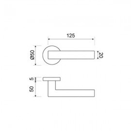 MANILLA JGO. 137990-INES C/ROS.RED.PLANA 50MM CUERO INGLES. JANDEL
