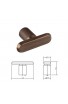TIRADOR POMO T FASE 52mm BRONCE CEPILLADO. VIEFE